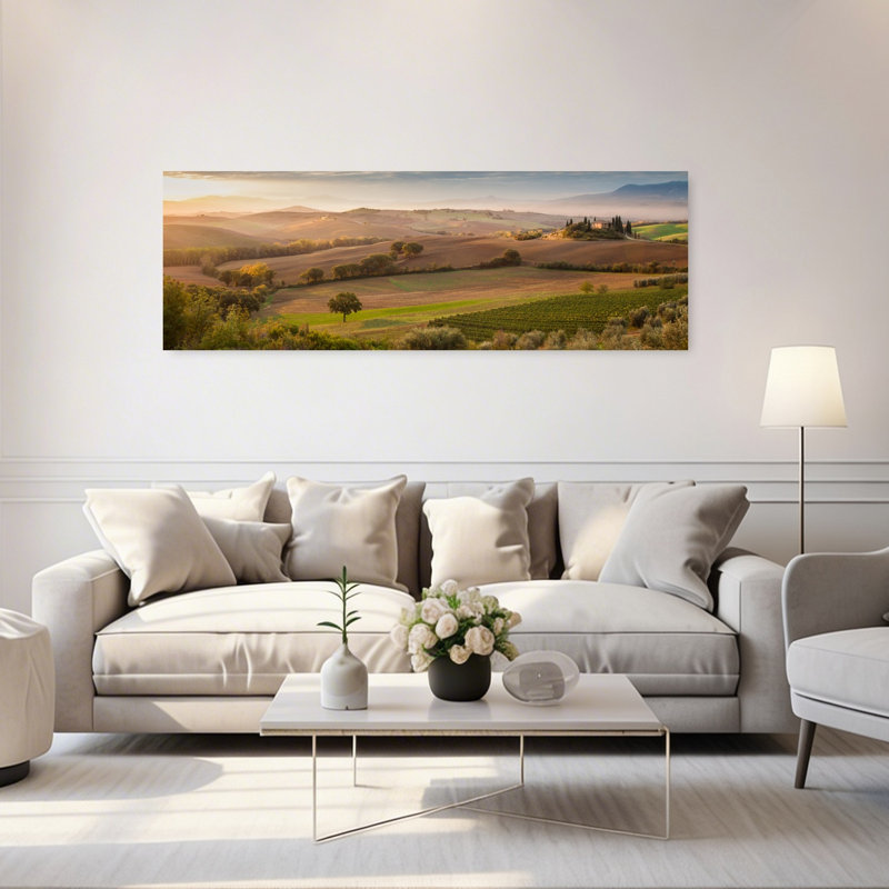Tuscan Morning Glow by Peter Svoboda MQEP - Wrapped Canvas Panoramic Print, 50.8 cm H x 152.4 cm W