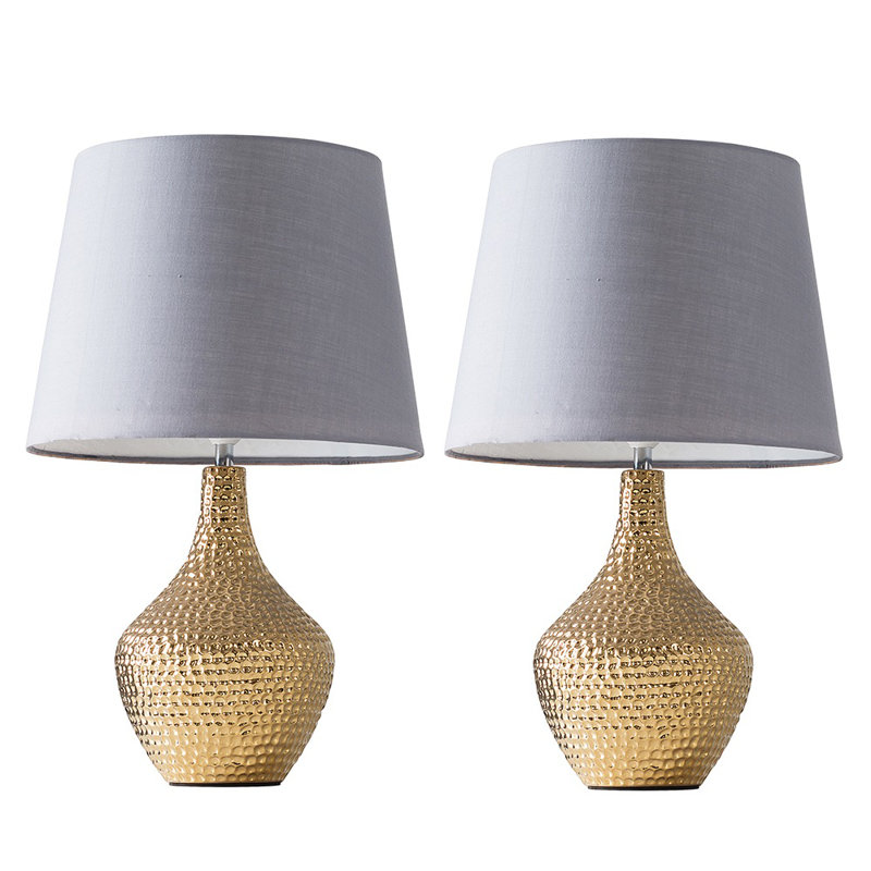 Verlene Ceramic Table Lamp, Grey
