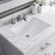 Cronin 60" Carrara White Marble Countertop Bath Vanity with Faucet and Mirror