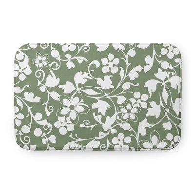 Tapis de bain floral
