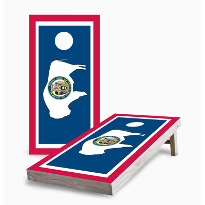 Wyoming State Flag 2x4 Cornhole Board Set | Includes (2) Boards (8) Bags & Optional Accessories