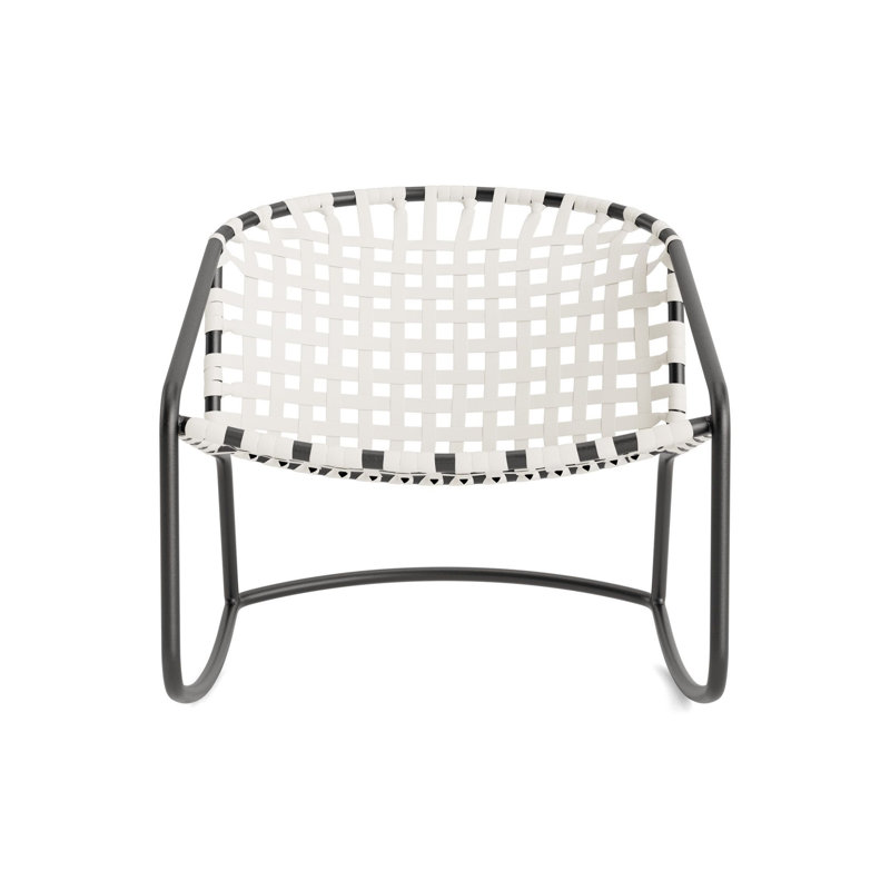 Kantan Outdoor Lounge Chair, Textured Pewter/White Lite
