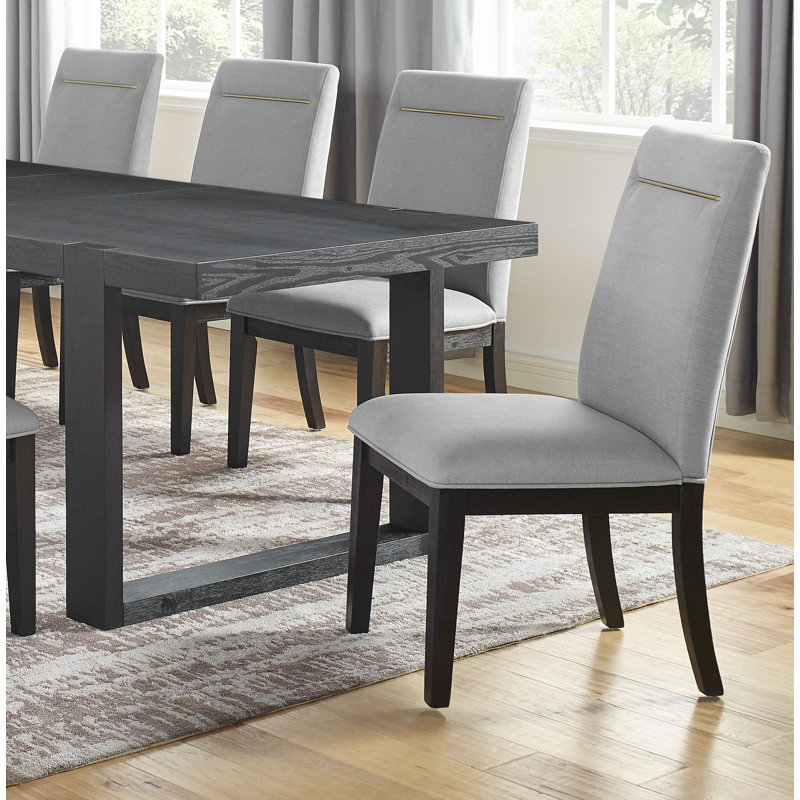 Chaise d'appoint rembourrée Donny, Gris