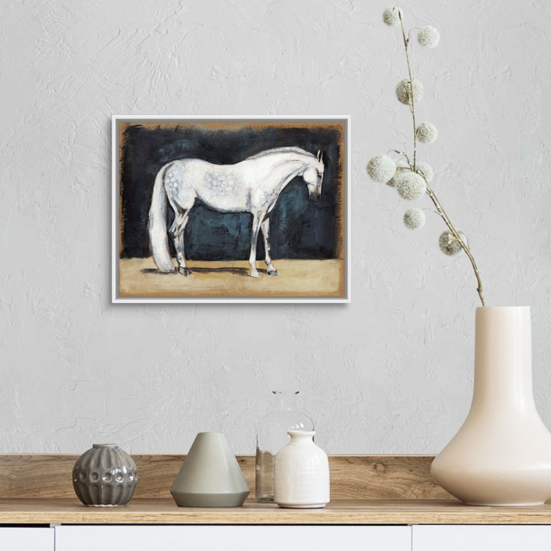 " Equestrian Studies V " by Naomi McCavitt Painting Print, 13" H x 16" W x 2" D, White Framed Canvas