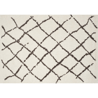 Ahavah Geometric Vinyl Machine Printed Area Rug