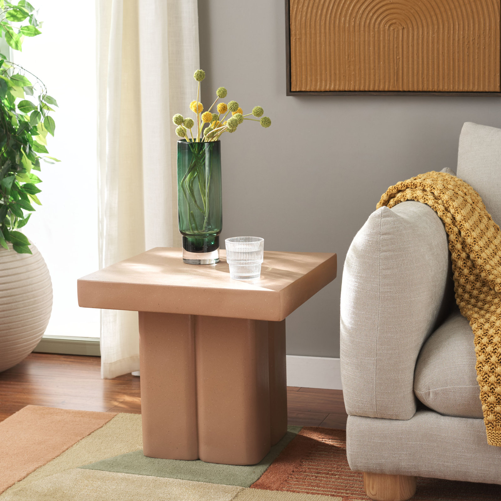 20" End Table, Terracotta