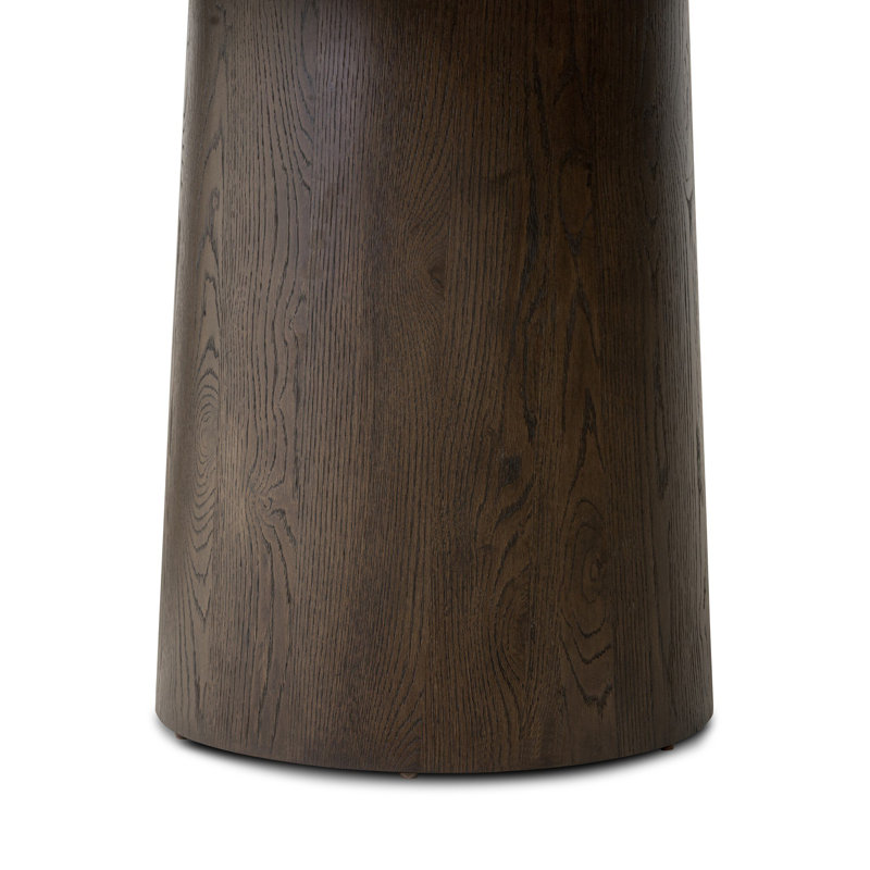 Miguel Yetter Dining Table-Rustic Brown Oak Veneer