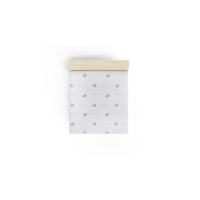 Drap-housse 100% coton Asirgroup, Queen Fitted Sheet, White/Brown