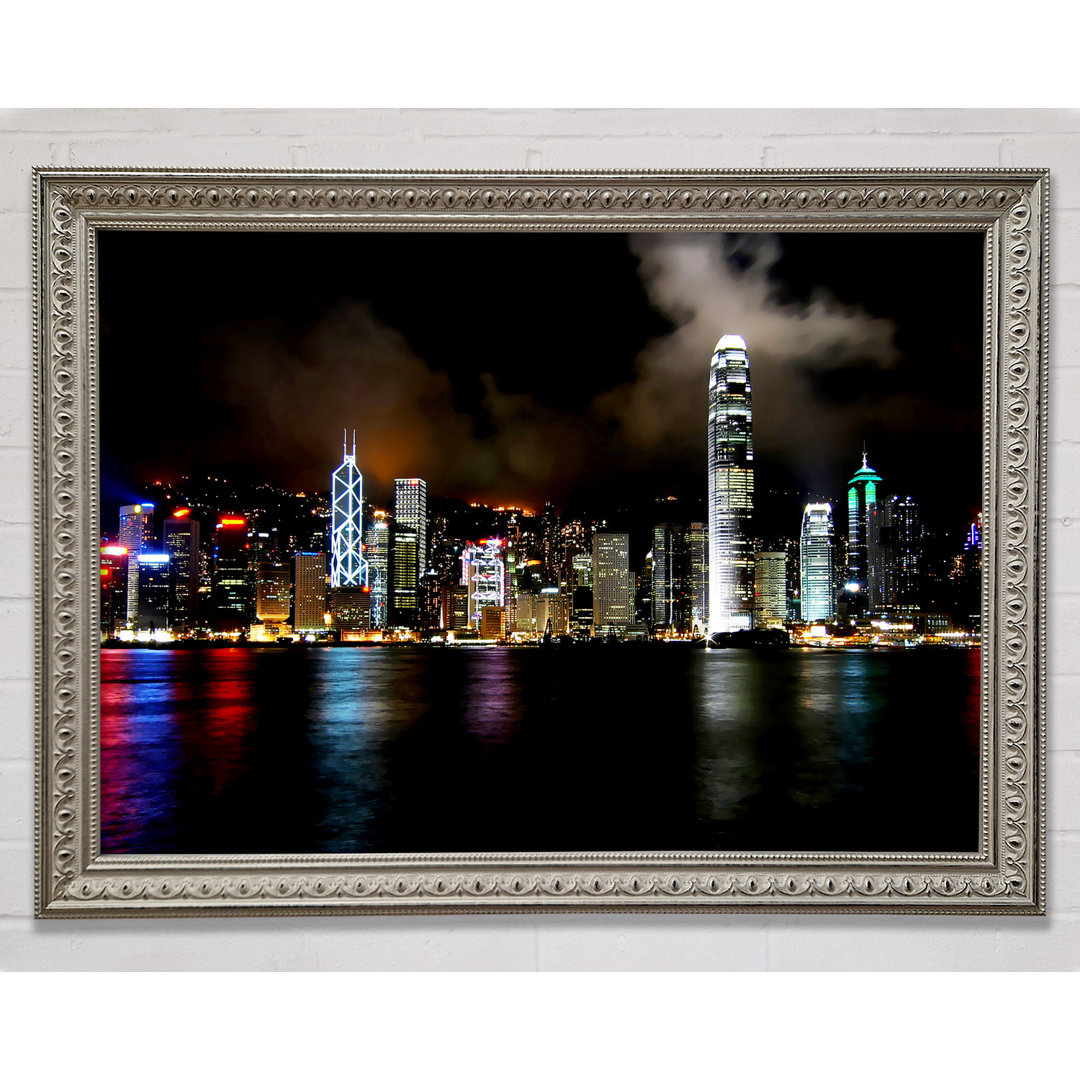 Gerahmtes Wandbild Hong Kong Cloudy Nights