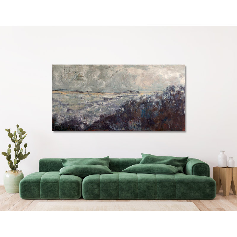 Stormy by John Beard - Artist Enhanced Canvas Print, White Framed Canvas, 25.5" H x 49.5" W x 1.75" D