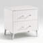 Ensemble de 2 tables de chevet contemporaines en bois d'ingénierie blanc ultrabrillant-940615288