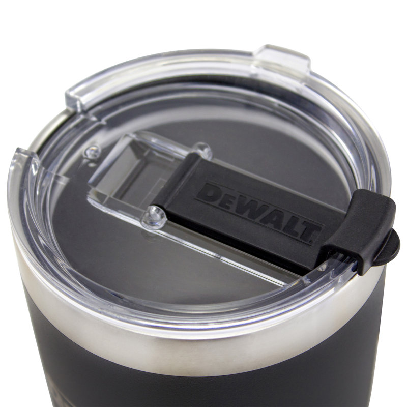 20 Oz Black Powder Coated Industrial Drinkware, Black