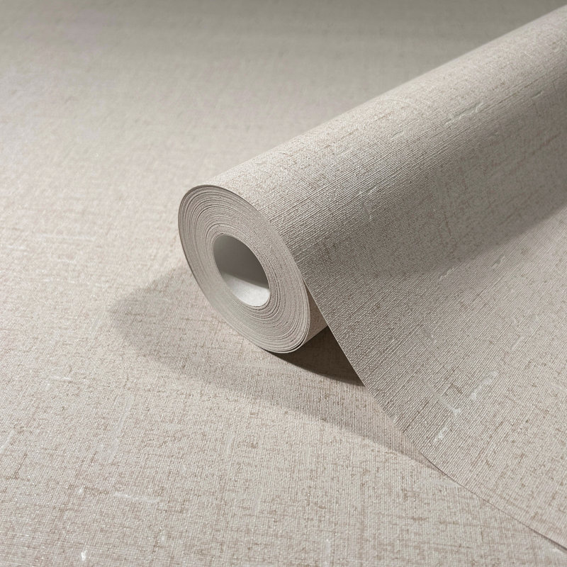 City Romance Plain Texture Wallpaper, Mid Beige
