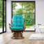 Fauteuil papasan pivotant en polyester touffeté de 28,75 po de large Lundell-961659915-1057009253