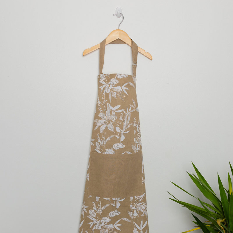 Tablier Bloomington imprimé taupe, Taupe