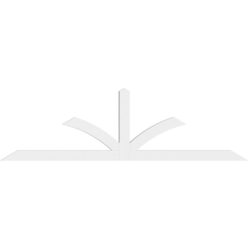 Support pour pignon en PVC de qualité architecturale Richland, H 28 po x l 96 po (pas: 7/12), P 2 po x F 4 po