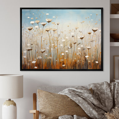 Minimalisme prairie magique sur toile
