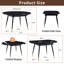 Tables de salle à manger extensibles (table seulement, sans chaises, avec plateau et pieds), table de cuisine moderne en bois aggloméré noir