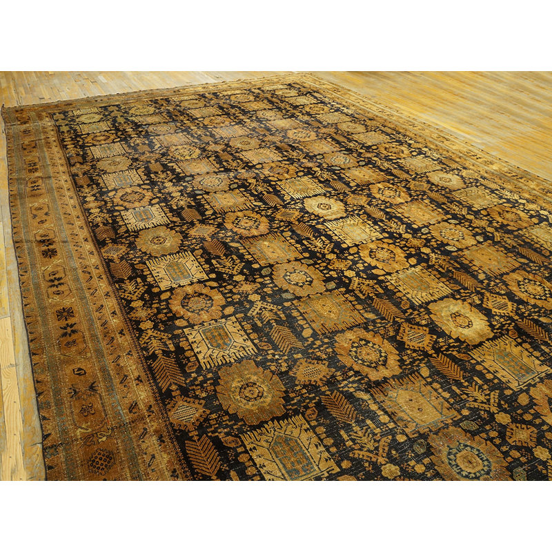Late 19th century Tribal Geometric Design Antique Oversized Indian Agra Rug