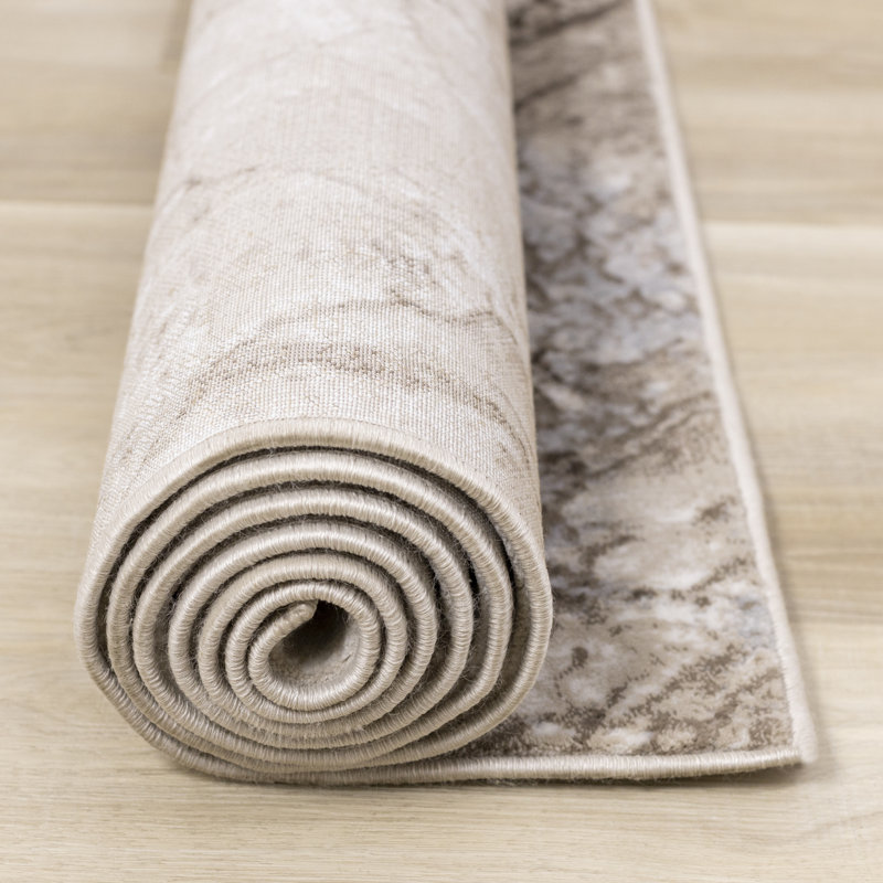 Tapis taupe blanc Alteburg, Rectangle 7 pi 10 po x 10 pi 6 po
