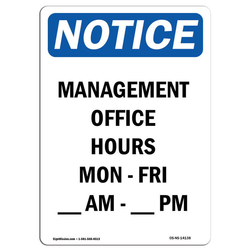 Gestion des heures de bureau lun. - Enseigne