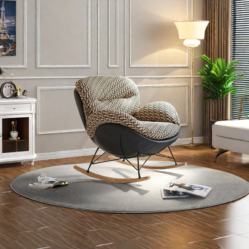 Chaise berçante confortable avec design ergonomique