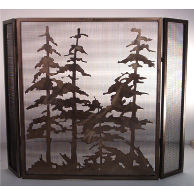 Tall Pines 3 Panel Fireplace Screen