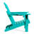 Set Of 6 Folding Adirondack Chairs, Firepit Chairs, Cup Holder, All-Weather HDPE-1499868926