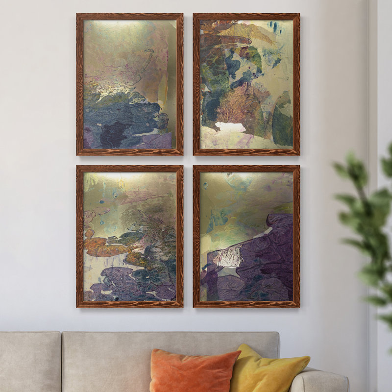 " Monet's Landscape I " 4 - Pieces, Maple, 37.5" H x 27.5" W x 1" D
