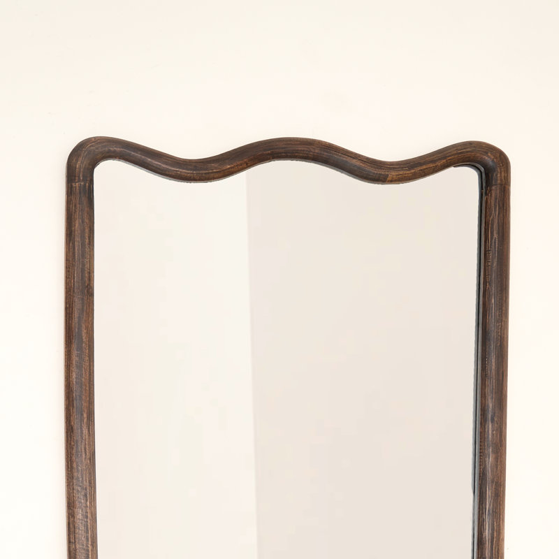 Solid Wood Wavy Wall Full Length Mirror