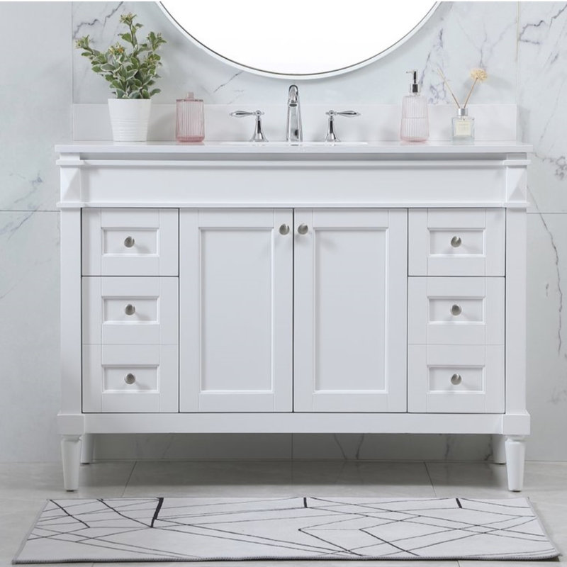 Ensemble de meuble-lavabo simple 48 po Readington, Blanc