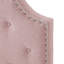 Tête de lit simple en rosé avec coutures élégantes et garniture cloutée de bon goût, illustrant un point captivant élégant