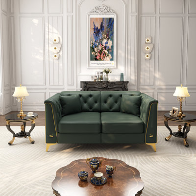 61.8" W Chesterfield Sofa