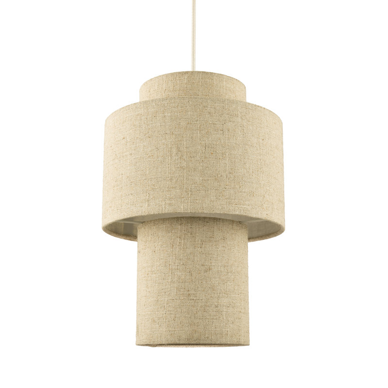 37cm H Linen Novelty Pendant Shade ( No Direct Attachment Method ) in Cream