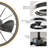 16" Dimmable LED Ceiling Fan with Remote, Low Profile Flush Mount for Bedroom, 6-Speed Reversible Motor, Black