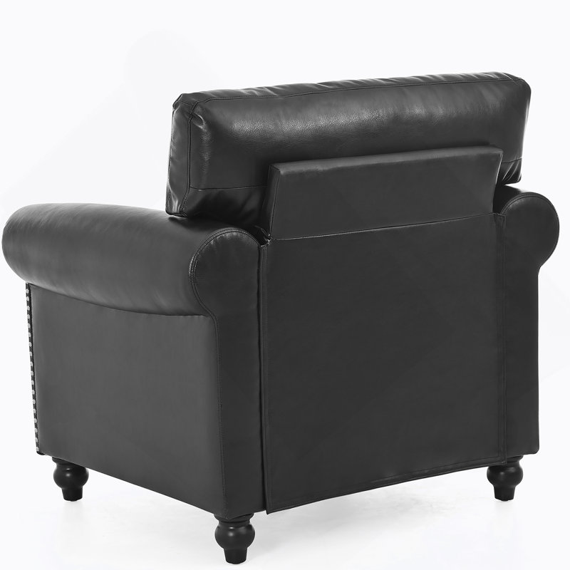 Canapé 1 place confortable et élégant avec coussin amovible et décoration élégante, parfait pour divers décors