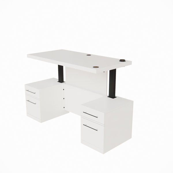 Hokku Designs Juny Sit-Stand Storage Desk & Reviews | Wayfair
