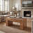 48 Inch Farmhouse Rectangle Coffee Table with Hidden Storage Drawer in Natural Wood Color