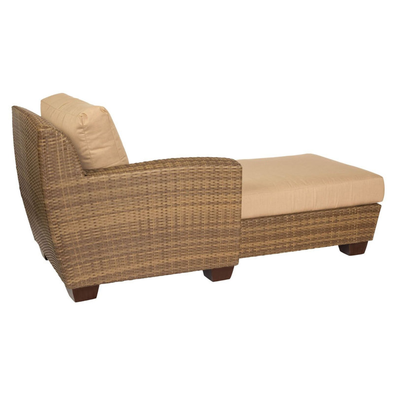 LAF Chaise Lounge Sectional Unit, Hedge Flannel
