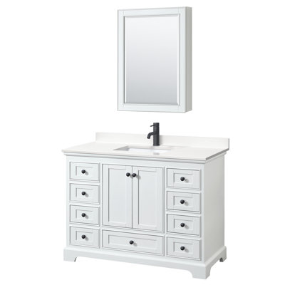 Deborah 48'' Single Bathroom Vanity with Quartz Top