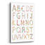 Art mural en verre épique «Floral Alphabet» par Farida Zaman, 16 po x 24 po-117461750