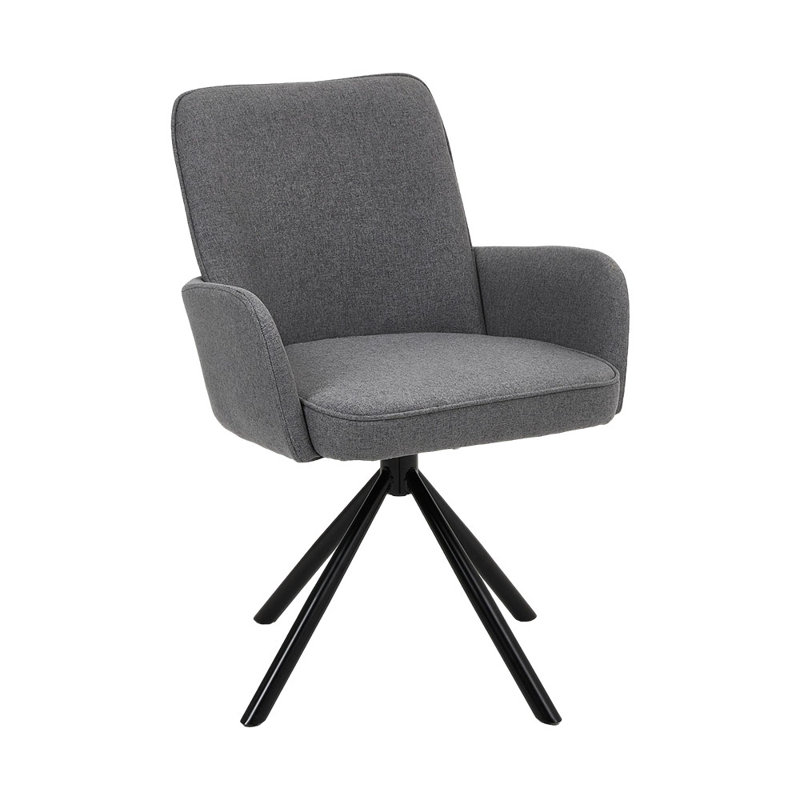 Upholstered Swivel Armchair, Grey