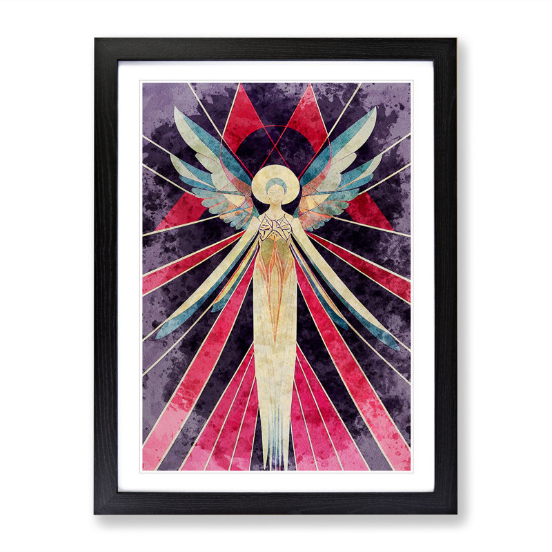 Marvellous Angel Abstract - Framed Print, Black, 64cm H x 46cm W x 2cm D
