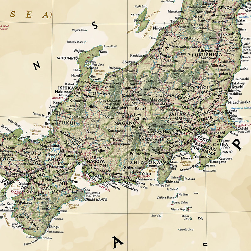Carte murale fauteuil japon, Stratifié