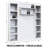 Easy-Lift Murphy Wall Bed in Wood Grain with Two Bookshelves-385874867-376475126
