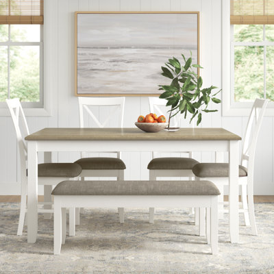 Atiqa 6 - Person Four Leg Dining Set