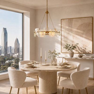 Hanshelmut 6-Light Dimmable Drum Chandelier