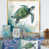Toile avec cadre flottant or