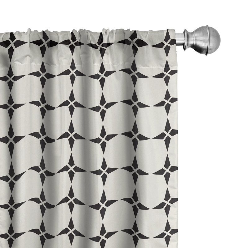  Panneau coulissant géométrique semi-diaphane avec passe-tringle, 28 po x 84 po