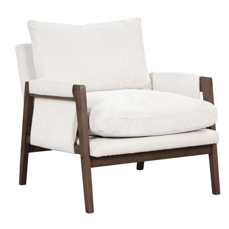 Fauteuil Mid-Century, Blanc